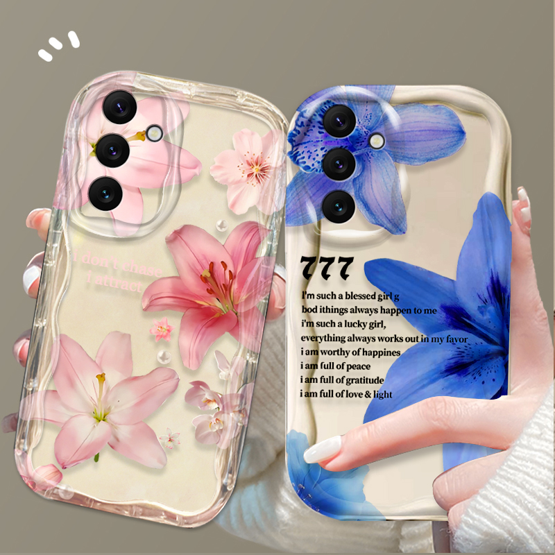 Phone Cases For Samsung A14 - Schöne Rosa Lilien-Muster Handyhülle für Samsung