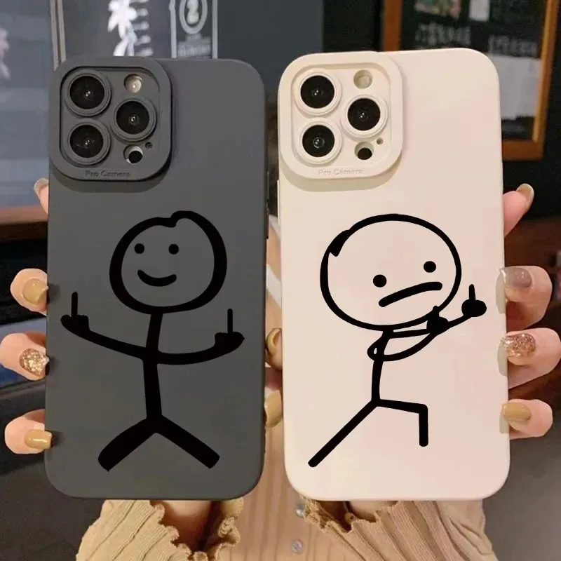 Phone Cases Iphone 12 - Niedliche Cartoon-Streichholzmann Handyhülle aus mattem Silikon