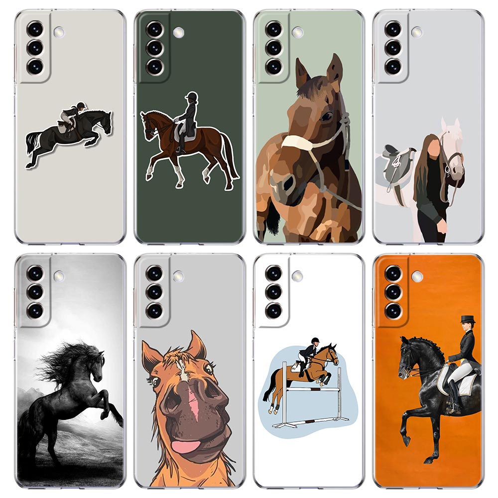 Phone Cases Horse - Tier galoppierendes Pferd Mädchen Zeichnung Handyhülle