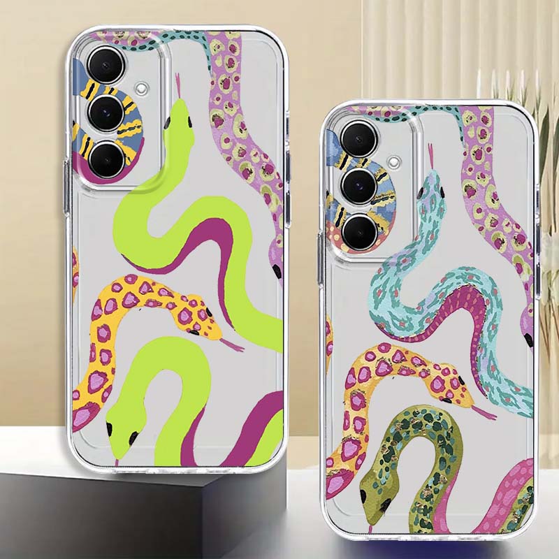 Phone Cases For Samsung A14 - Bunte, lustige Schlangen-Handyhülle für Samsung Galaxy