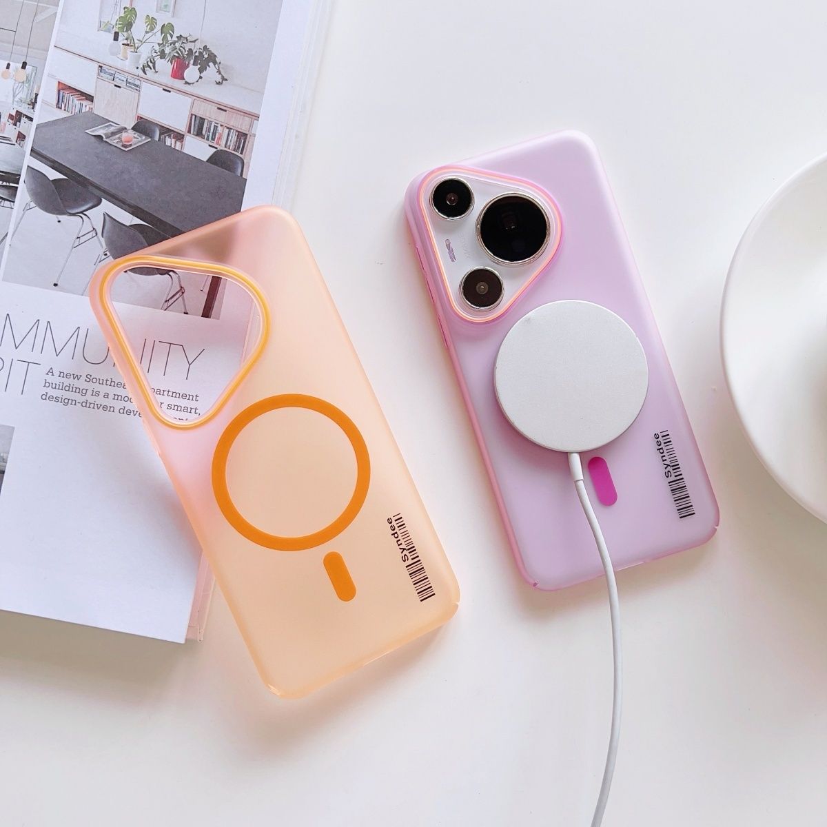 Huawei Pura 70 - Mattierte, durchscheinende magnetische Schutzhülle für HUAWEI