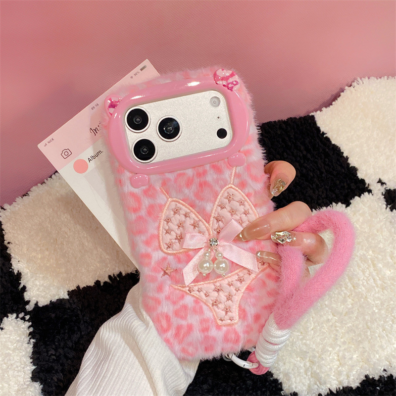 Phone Cases Iphone 12 - Luxuriöse Leopardenmuster-Plüsch-Handyhülle für iPhone 17 Air