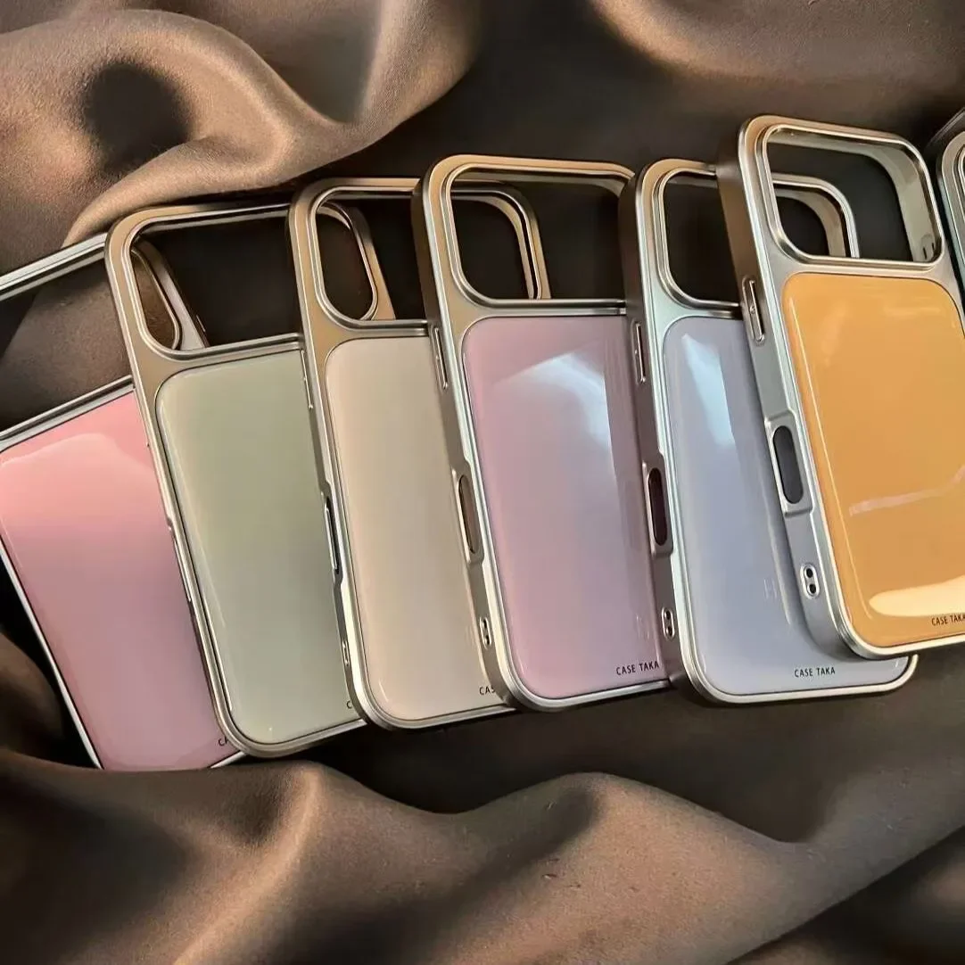 Phone Cases Korean - INS Koreanische Bonbonfarben Galvanisierte Tropfkleber Anti-Fall