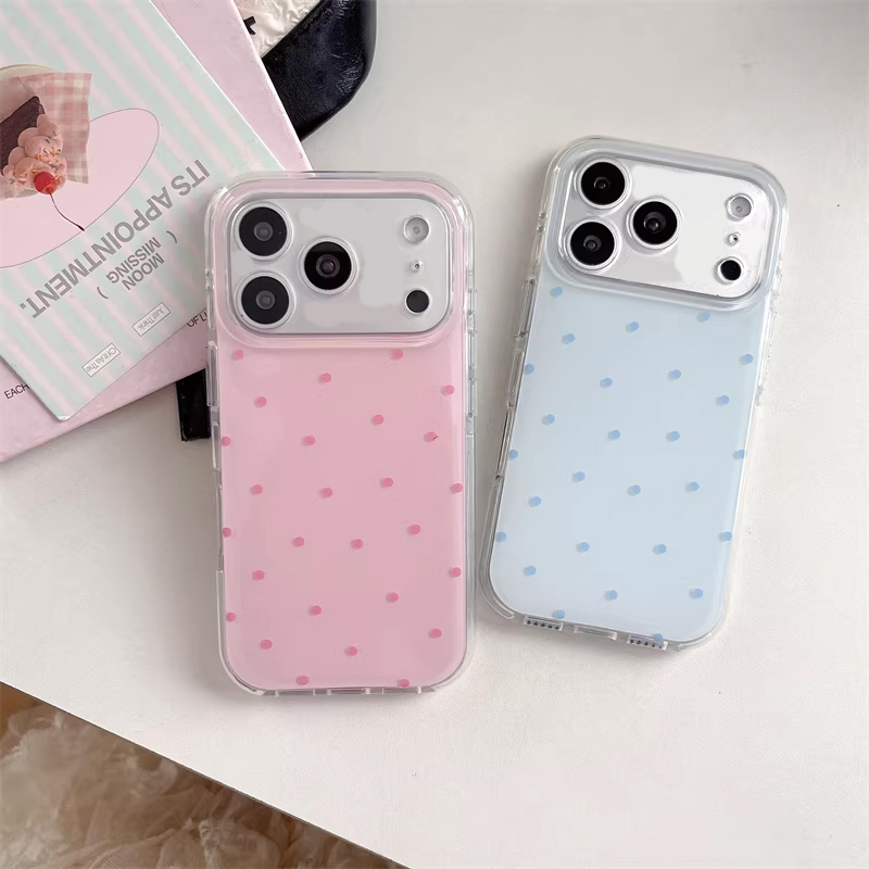 Phone Cases Korean - Koreanische Ins Girl Simple Blau Rosa