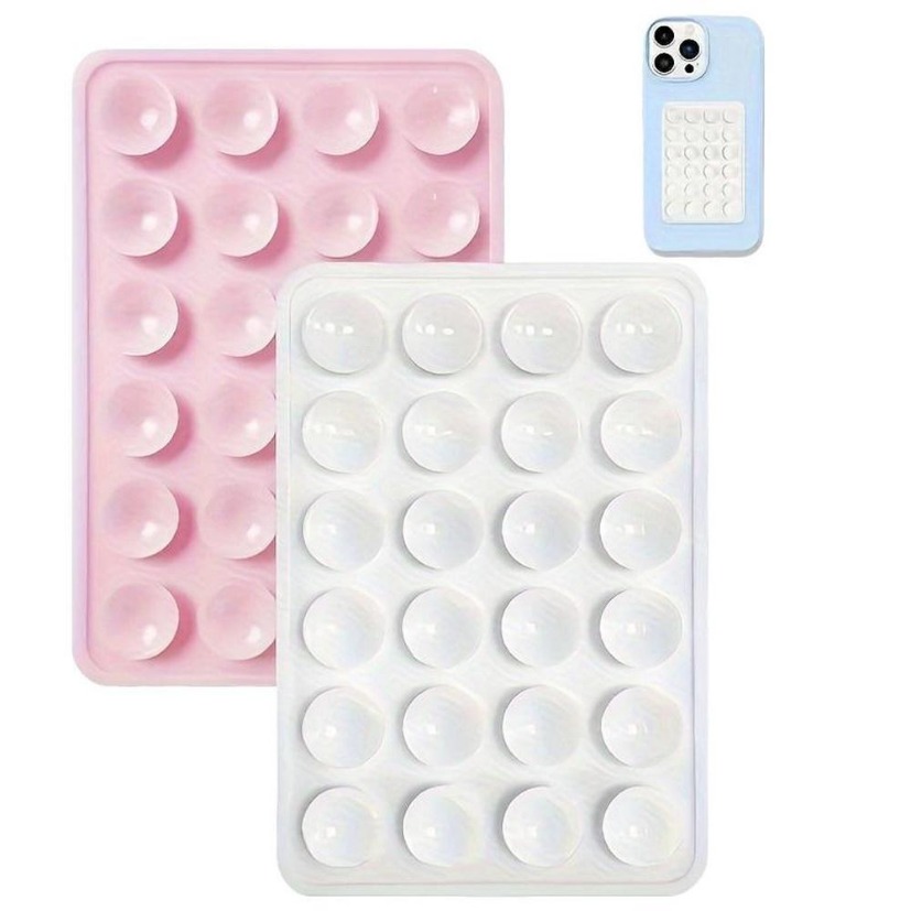 Phone Cases With Stand - Multifunktionaler Saugnapf-Wandständer, Silikon-Saugnapf-Telefonhalter, Matte, quadratisch, rutschfest,