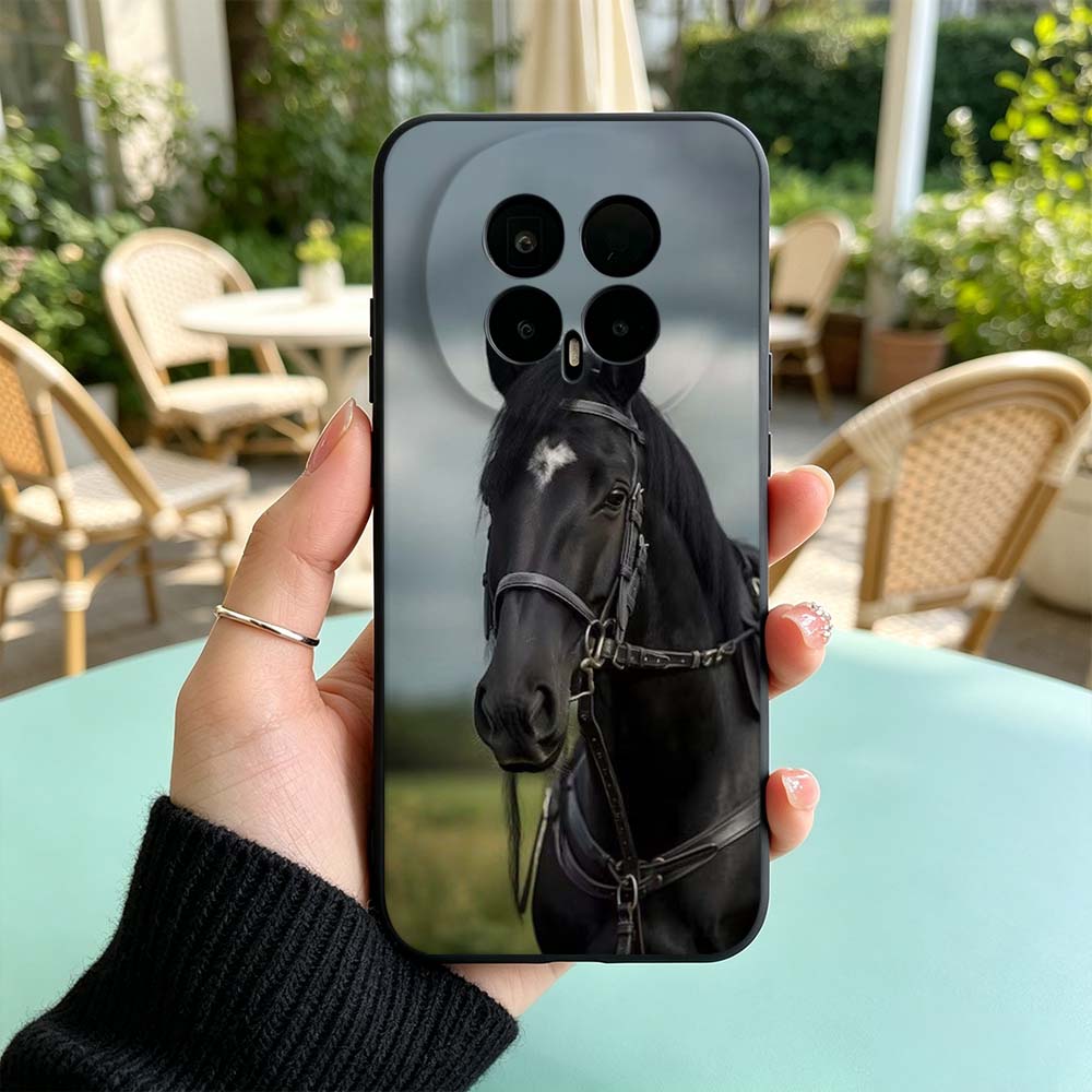 Schwarzes Pferdemuster für Hua – Phone Cases Horse Bewertung und Preis