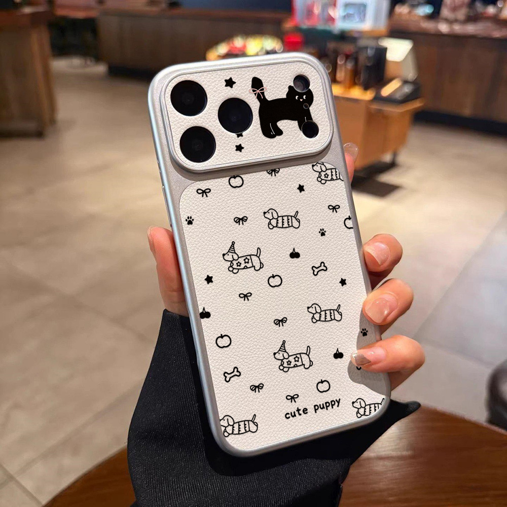 Niedliche Welpen-Leder-Handyhü – Phone Cases That Cover The Camera Bewertung und Preis