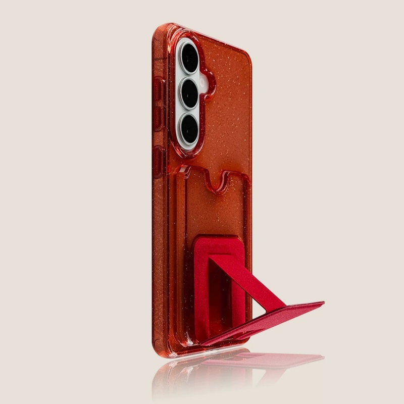 Glitzernde transparente Karten – Phone Cases With Stand Bewertung und Preis